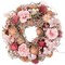 Northlight Mixed Floral Artificial Spring Wreath - 9.75" - Pink
